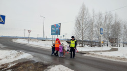 Краснояружские сотрудники ДПС провели пешеходную экскурсию для дошкольников