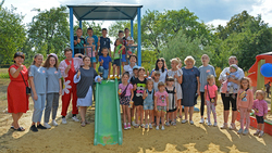 Власти Краснояружского района реконструировали детскую игровую площадку в Теребрено