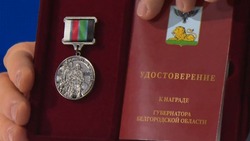 Вячеслав Гладков продемонстрировал награду бойцам самообороны в ходе прямой линии