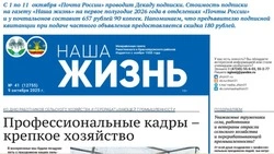 Газета «Наша жизнь» №41 от 9 октября 2025 года